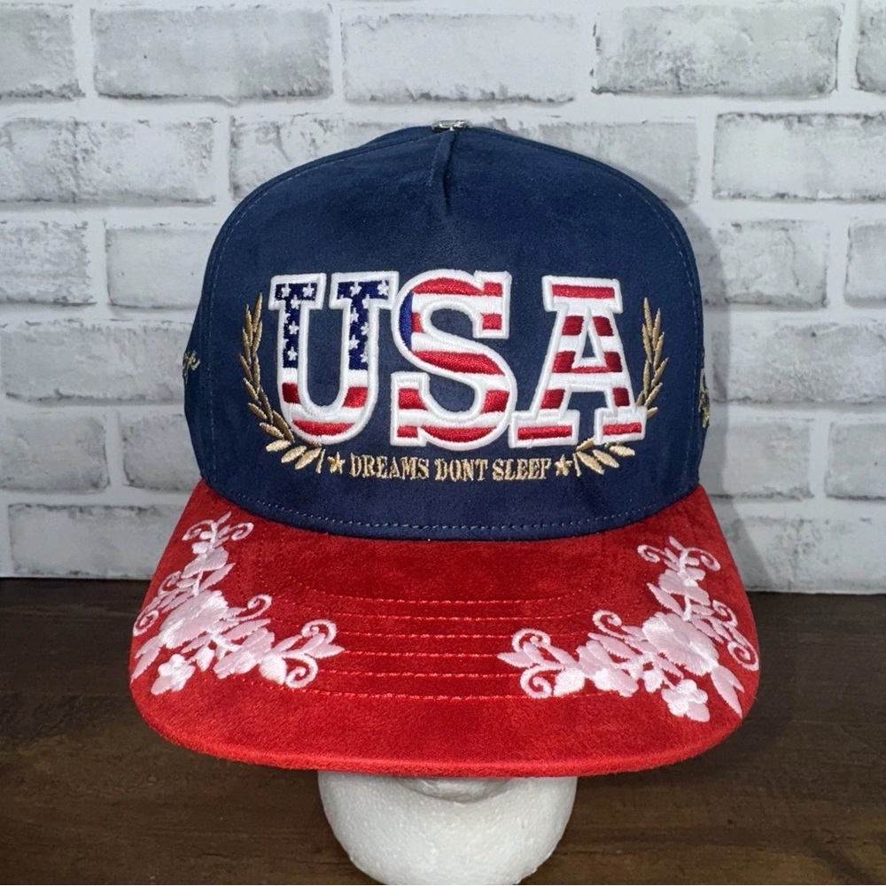 USA Dreams Don't Sleep Red and Blue Hat